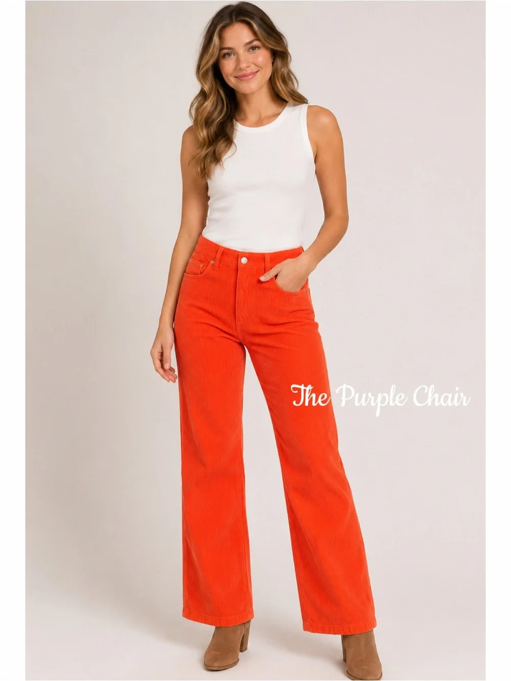 CABANA CROWN & IVY NWT Straight Leg Corduroy Pants *Red Spade 4